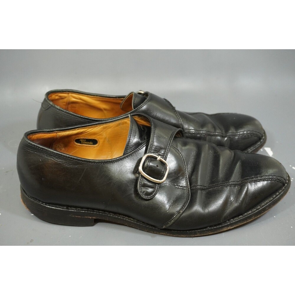 Allen Edmonds Concord Black Oxford Dress Shoes Leather Buckle Size 10 D